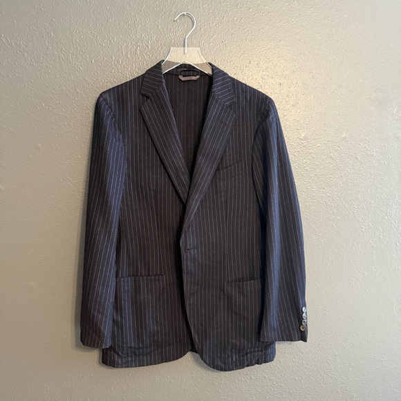 Ermenegildo Zegna Other - Ermenegildo Zegna Wool Navy Pinstripe Blazer Unlined Size 38